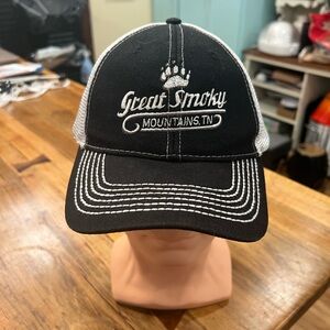 Great Smoky Mountains Black and White Trucker Hat